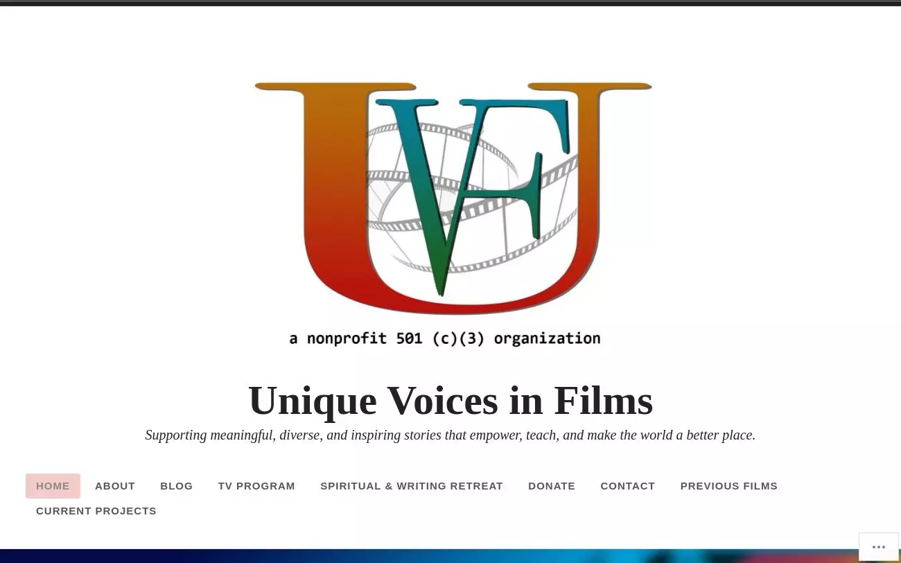 Screenshot of uniquevoicesinfilms.org