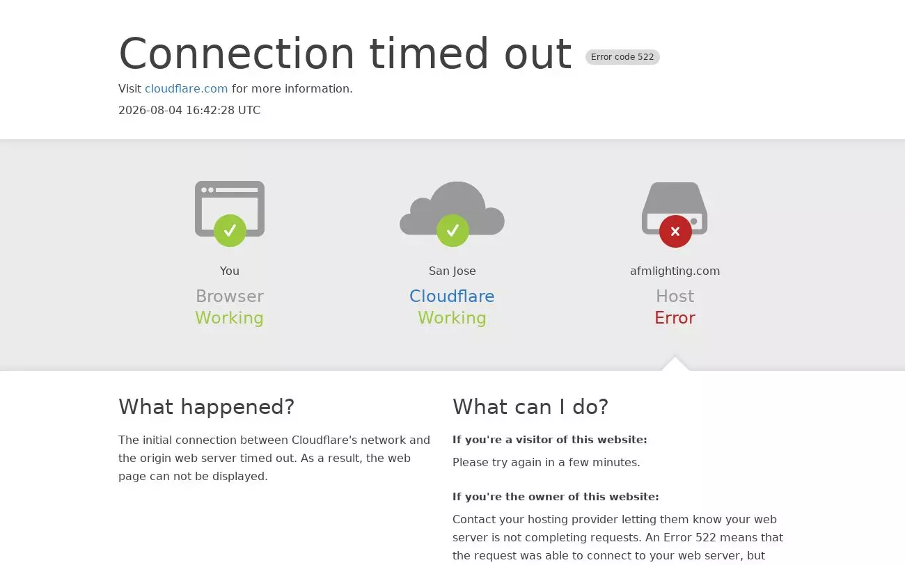 Screenshot of afmlighting.com