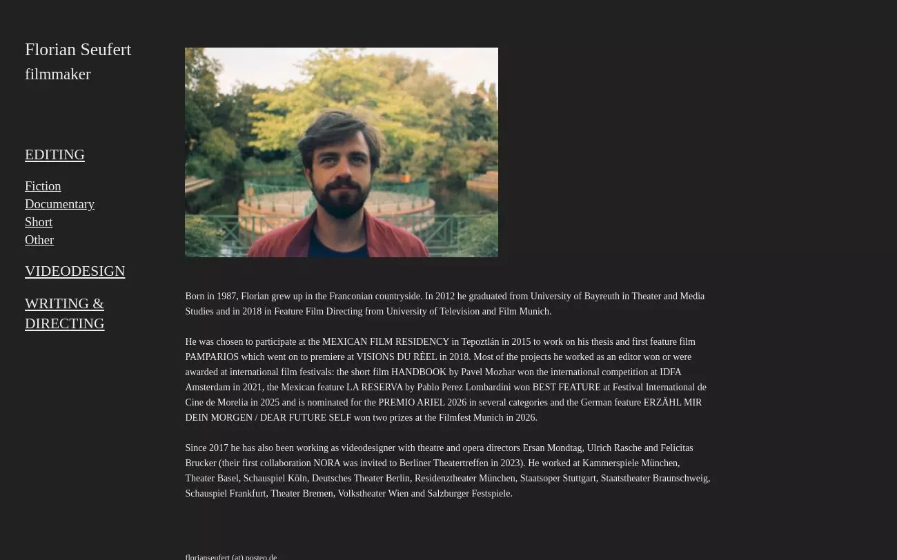 Screenshot of florianseufert.de