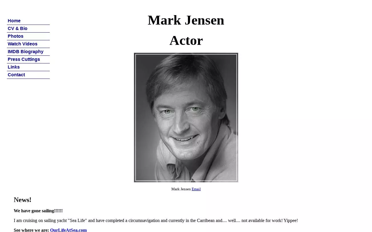 Screenshot of markjensen.com.au