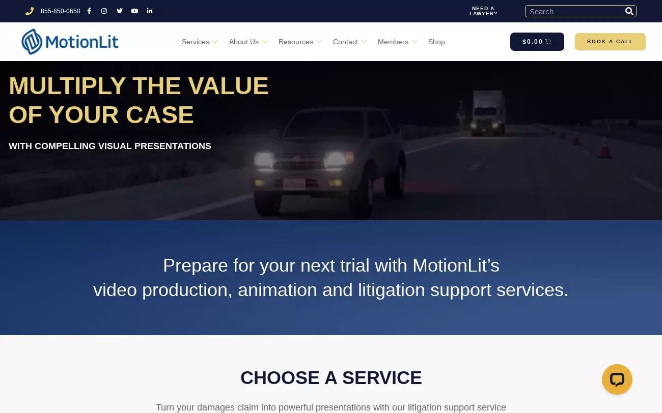 Screenshot of motionlit.com